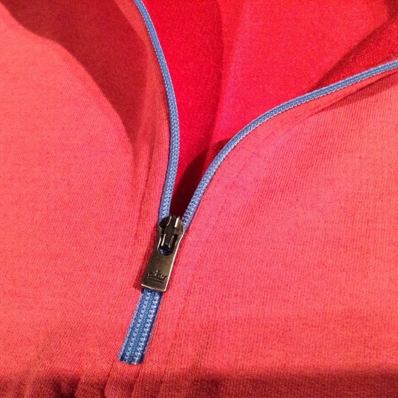 Peter Millar Men's L Quarter Zip Pullover Shirt Salmon Pima Cotton Blend - Picture 6 of 9